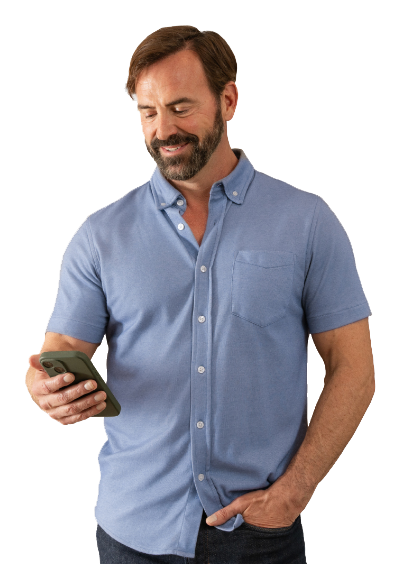 Man holding Cell phone